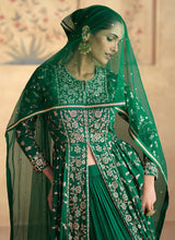 Load image into Gallery viewer, Exquisite Zari Embroidered Green Lehenga
