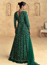 Load image into Gallery viewer, Exquisite Zari Embroidered Green Lehenga
