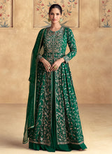 Load image into Gallery viewer, Exquisite Zari Embroidered Green Lehenga
