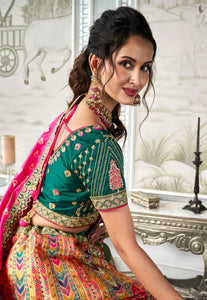 Festive Flair Multi-Hued Embroidered Lehenga Choli