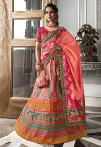 Festive Flair Multi-Hued Embroidered Lehenga Choli