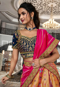 Festive Flair Multi-Hued Embroidered Lehenga Choli