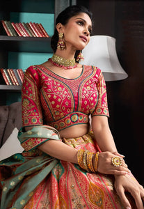 Festive Flair Multi-Hued Embroidered Lehenga Choli