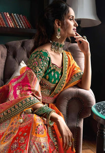 Festive Flair Multi-Hued Embroidered Lehenga Choli