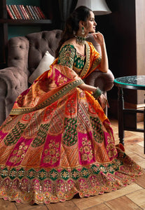 Festive Flair Multi-Hued Embroidered Lehenga Choli