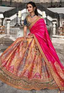 Festive Flair Multi-Hued Embroidered Lehenga Choli