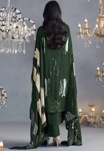 Load image into Gallery viewer, Flawless Sophistication Embroidered Dark Green Pant Suit
