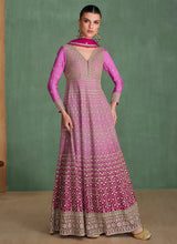 Load image into Gallery viewer, Lavish Embroidered Pink Anarkali Gown
