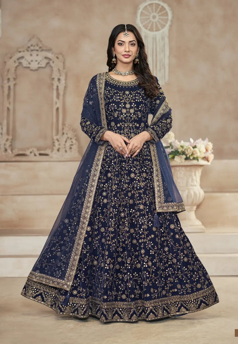 Majestic Grace Floor Length Embroidered Anarkali