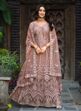 Load image into Gallery viewer, Mauve Heavy Embroidered Designer Anarkali Suit
