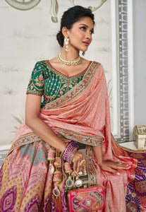 Festive Flair Multi-Hued Embroidered Lehenga Choli