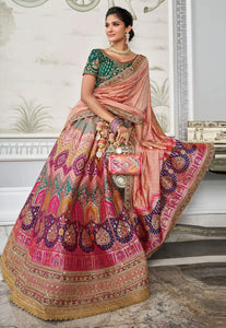 Festive Flair Multi-Hued Embroidered Lehenga Choli