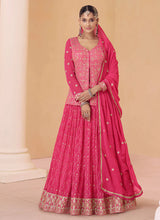 Load image into Gallery viewer, Pink Heavy Embroidered Koti Style Designer Lehenga Choli
