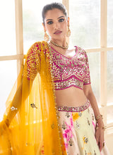 Load image into Gallery viewer, Pink Multi Colour Floral Printed Designer Embroidered Lehenga Choli
