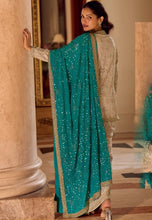 Load image into Gallery viewer, Premium Georgette Teal Heavy Hand-Embroidered Dhoti Set

