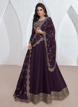 Load image into Gallery viewer, Purple Elegance Reimagined Designer Anarkali Suit
