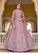 Load image into Gallery viewer, Purple Embroidered Lehenga/Pant Style Designer Anarkali
