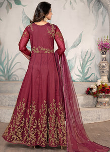 Red Kalidar Embroidered Designer Anarkali Suit