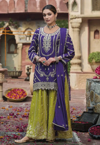 Refined Radiance Embroidered Blue Palazzo Set