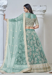 Royal Embroidered Green Lehenga for the Modern Maharani