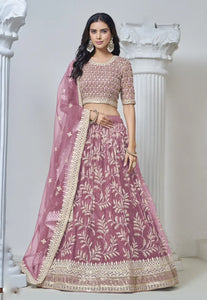 Royal Embroidered Pink Lehenga for the Modern Maharani