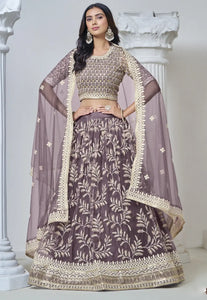 Royal Embroidered Purple Lehenga for the Modern Maharani