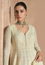 Load image into Gallery viewer, Royal Light Yellow Embroidered Anarkali Gown
