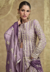 Royal Radiance Lilac Anarkali Gown