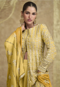 Royal Radiance Yellow Anarkali Gown