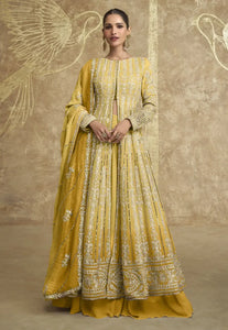 Royal Radiance Yellow Anarkali Gown