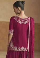 Load image into Gallery viewer, Sophisticated Grace Maroon Embroidered Lehenga
