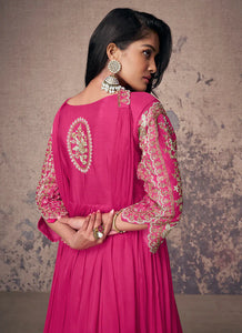 Stunning Embroidered Pink Anarkali