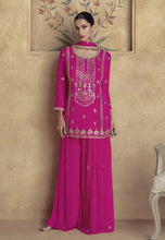 Load image into Gallery viewer, Stunning Embroidered Pink Sharara Ensemble
