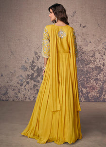 Stunning Embroidered Yellow Anarkali