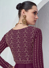 Load image into Gallery viewer, Stunning Purple Multi Embroidered Lehenga Style Suit
