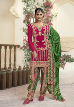 Load image into Gallery viewer, Timeless Grace Embroidered Pink-Green Dhoti Style Outfit
