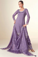 Load image into Gallery viewer, Timelessly Embellished Purple Sharara Suit
