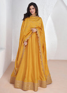 Yellow Elegance Reimagined Designer Anarkali Suit