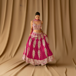 Affordable Pink Embroidered Lehenga