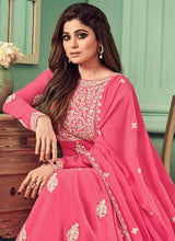Load image into Gallery viewer, Baby Pink Floral Heavy Embroidered Floor touch Anarkali fashionandstylish.myshopify.com

