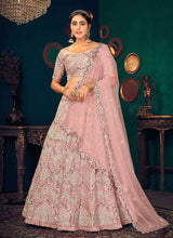 Load image into Gallery viewer, Baby Pink Heavy Embroidered Designer Lehenga Choli fashionandstylish.myshopify.com
