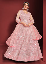 Load image into Gallery viewer, Baby Pink Heavy Embroidered Kalidar Anarkali

