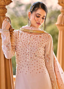 Baby Pink Heavy Embroidered Straight Pant Style Suit fashionandstylish.myshopify.com