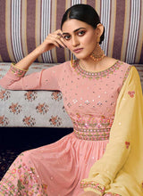 Load image into Gallery viewer, Baby Pink Mirror Embroidered Stylish Gharara Suit fashionandstylish.myshopify.com
