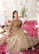 Load image into Gallery viewer, Beige Heavy Embroidered Designer Kalidar Anarkali Suit fashionandstylish.myshopify.com
