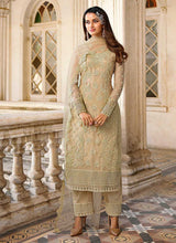 Load image into Gallery viewer, Beige Heavy Embroidered Stylish Palazzo Suit fashionandstylish.myshopify.com
