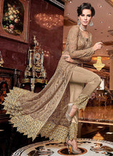 Load image into Gallery viewer, Beige and Gold Heavy Embroidered Lehenga fashionandstylish.myshopify.com
