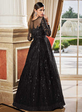 Load image into Gallery viewer, Black Floral Embroidered Stylish Lehenga/ Pant Style Anarkali fashionandstylish.myshopify.com
