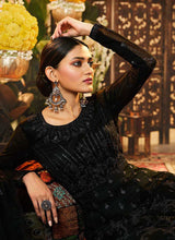 Load image into Gallery viewer, Black Heavy Embroidered Kalidar Anarkali fashionandstylish.myshopify.com
