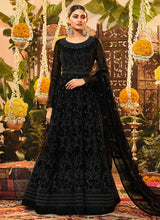 Load image into Gallery viewer, Black Heavy Embroidered Kalidar Anarkali fashionandstylish.myshopify.com
